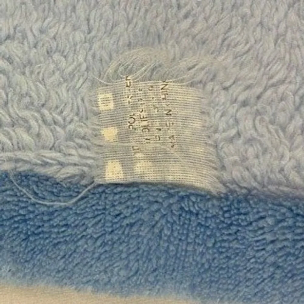 Baby Blanket Blue Plush Rockstar Star Embroidered Soft Cozy Lovey Boy Fleece